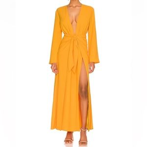Camila Coelho Millie Maxi Dress in Mango XS